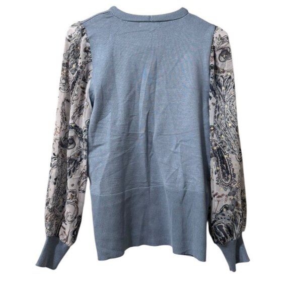 89th Madison Women Size Small Sweater Blouse Long Sleeves Floral Lightweight - Picture 2 of 10